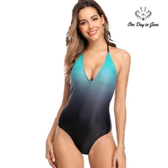 Alove Gradient One Piece Swimsuit Size M - Picture 1 of 3